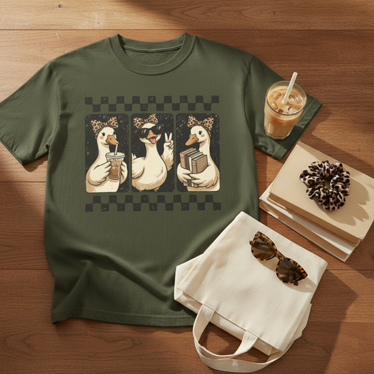Duck Trio T-Shirt Flat Lay