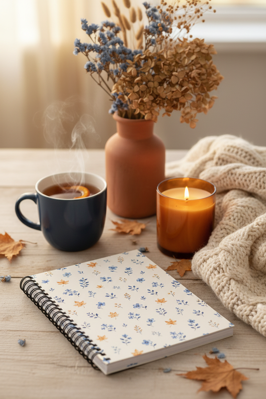 Floral Harvest Notebook Vertical