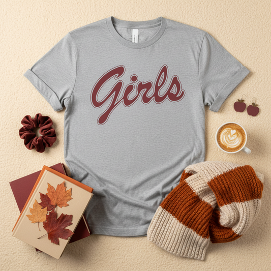 Girls Script Tee Flat Lay