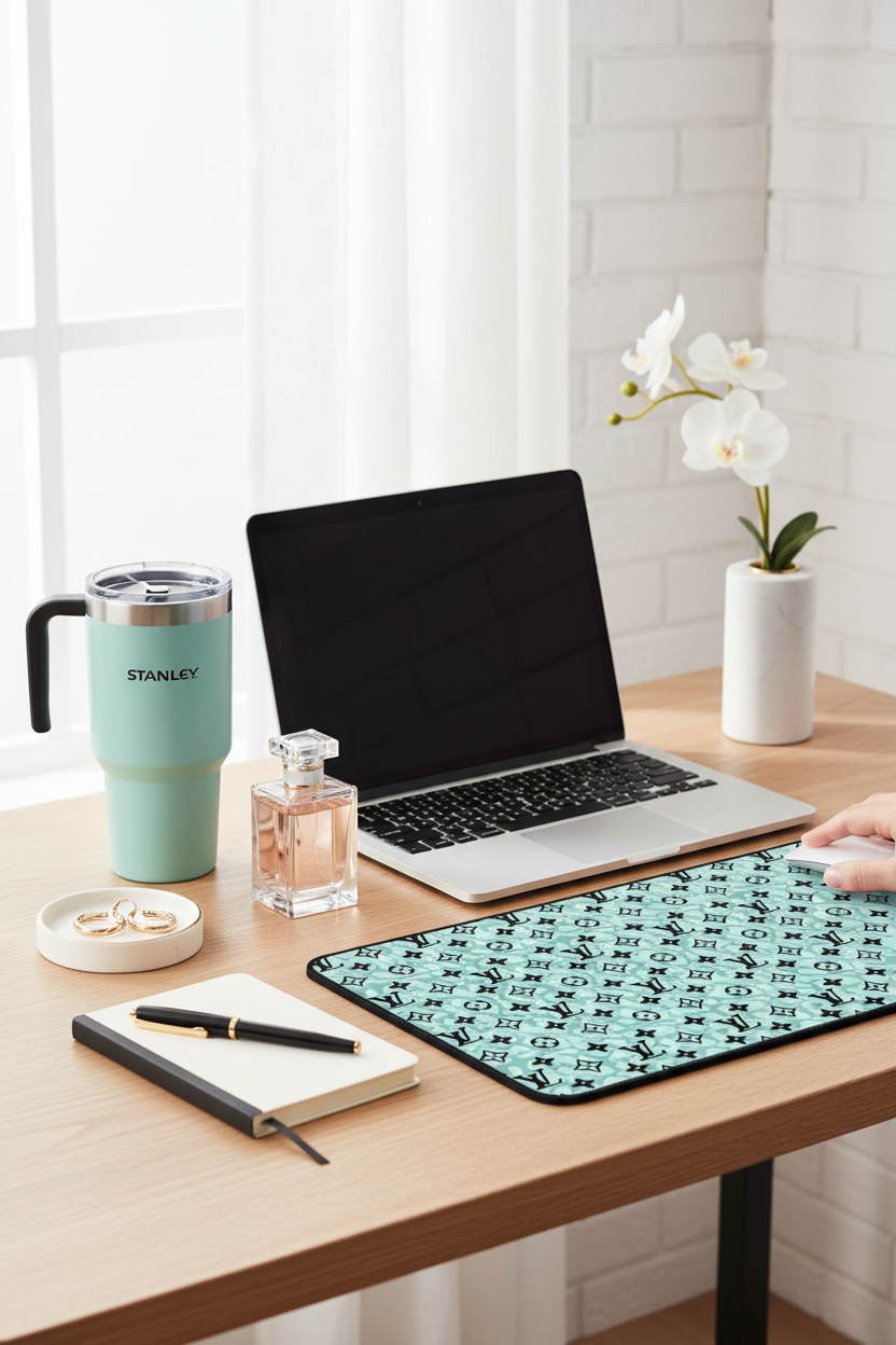 Luxe Monogram Mousepad Vertical