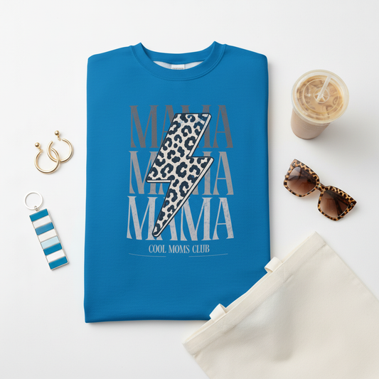 Mama Lightning Bolt Sweatshirt Flat Lay