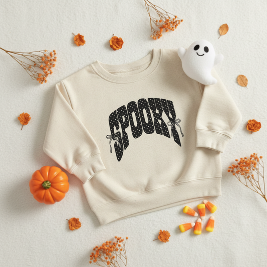 Spooky Toddler Sweatshirt - Flat Lay